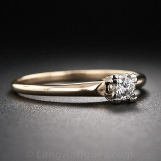 Petite Vintage Diamond Engagement Ring