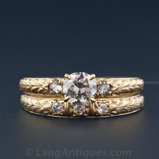 Vintage Diamond Wedding Set
