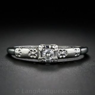 Petite Vintage Engagement Ring