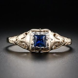 Petite Vintage Sapphire Ring
