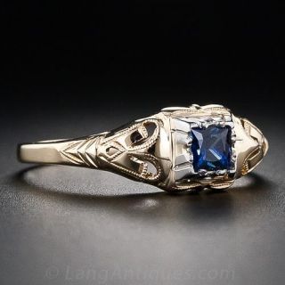 Petite Vintage Sapphire Ring