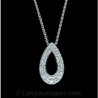 'Piaget' Diamond Earring and Pendant Ensemble 