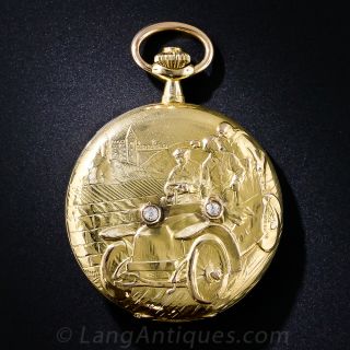 Pictorial Hunting Case Pocket Watch