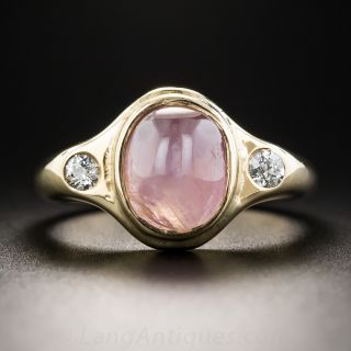 Pink Star Sapphire and Diamond Ring by Jones and Woodland