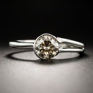 Platinum 1.01 Carat Natural Brown Diamond Solitaire