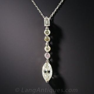 Platinum 1.04 Carat Diamond Pendant 