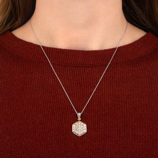 Hexagonal Diamond Cluster Pendant