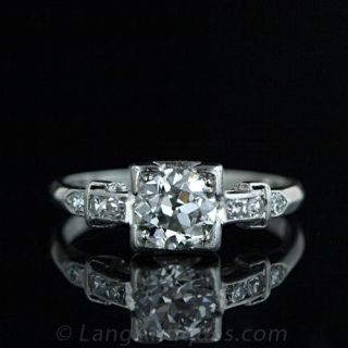 Platinum 1930's Art Deco Diamond Solitaire - 1