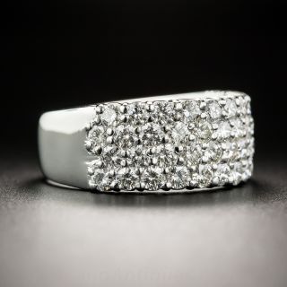 Platinum 2.00 Carat Diamond Wide Band Ring