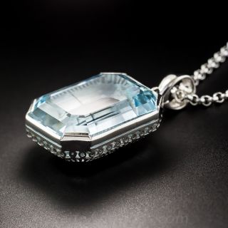 Platinum 24.45 Carat Aquamarine Pendant 