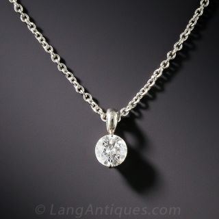 Platinum .33 Carat Diamond Pendant 