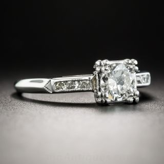 Platinum .43 Carat Vintage Diamond Engagement Ring