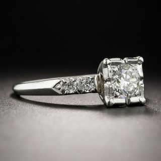 Platinum .45 Carat Diamond Vintage Engagement Ring