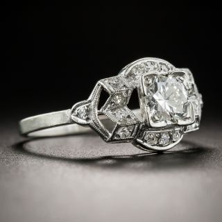 Platinum .50 Carat Art Deco Diamond Engagement Ring