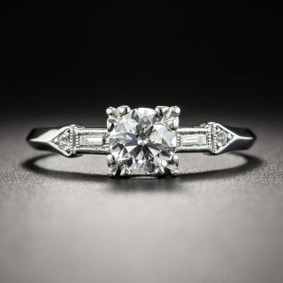 Platinum .60 Carat Diamond Art Deco Engagement Ring