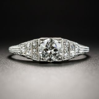 Platinum .60 Carat Diamond Art Deco Engagement Ring