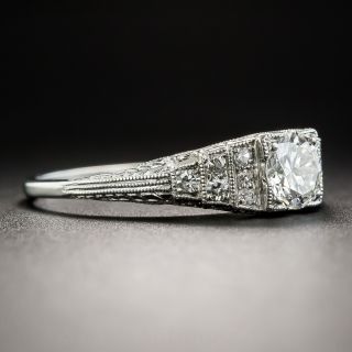 Platinum .60 Carat Diamond Art Deco Engagement Ring