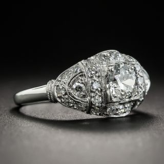 Platinum .68 Carat Art Deco Diamond Engagement Ring