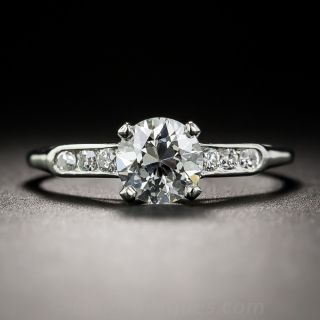 Platinum .85 Carat Diamond Vintage Engagement Ring - GIA G VS1 - 1