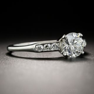 Platinum .85 Carat Diamond Vintage Engagement Ring - GIA G VS1
