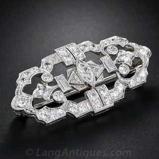 Platinum and Diamond Art Deco Brooch