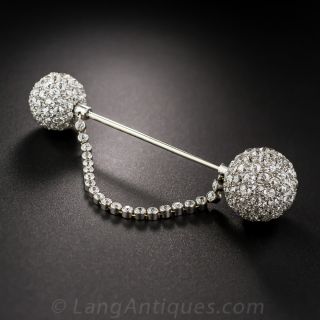 Platinum and Diamond Art Deco Jabot Pin