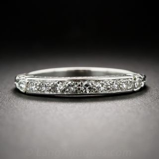 Platinum and Diamond Art Deco Wedding Band
