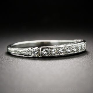 Platinum and Diamond Art Deco Wedding Band