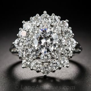 Platinum and Diamond Cocktail Ring