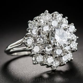 Platinum and Diamond Cocktail Ring