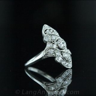 Platinum and Diamond Edwardian Dinner Ring