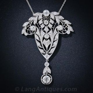 Platinum and Diamond Edwardian Necklace 