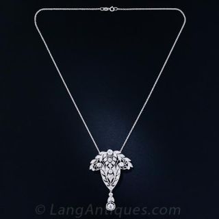 Platinum and Diamond Edwardian Necklace 