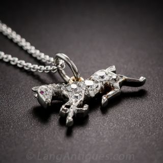 Platinum and Diamond Horse Charm