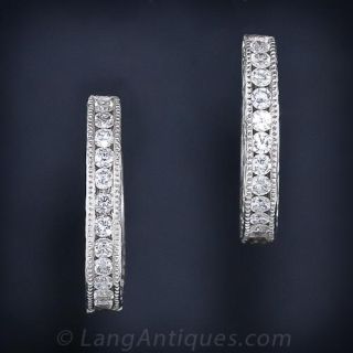 Platinum and Diamond 'Huggies'