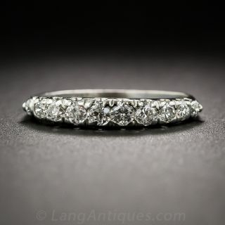 Platinum and Diamond Mid-Century Wedding Band