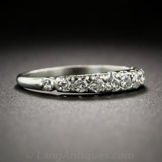 Platinum and Diamond Mid-Century Wedding Band