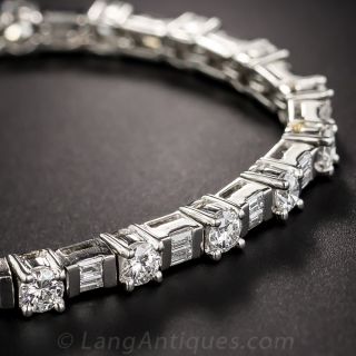 Platinum and Diamond ’Tennis' Bracelet
