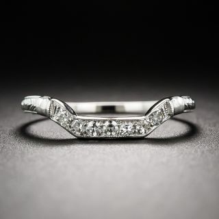 Platinum and Diamond Wedding Ring - 1