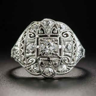 Platinum Art Deco Diamond 'Cigar Band' Ring