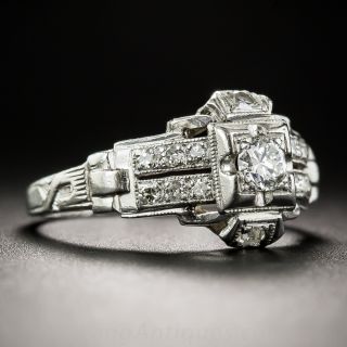 Platinum Art Deco Diamond Engagement Ring