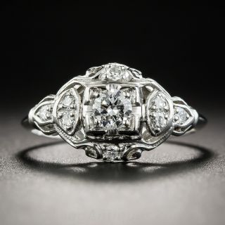 Platinum Art Deco Diamond Engagement Ring