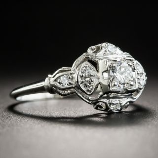 Platinum Art Deco Diamond Engagement Ring