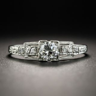 Platinum Art Deco Diamond Engagement Ring