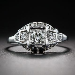Platinum Art Deco Diamond Engagement Ring