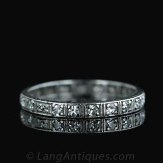Platinum Art Deco Diamond Eternity Band