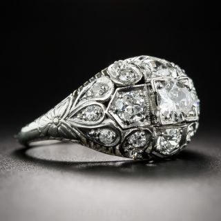 Platinum Art Deco Diamond Ring by Lind