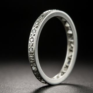 Platinum Art Deco Diamond Wedding Band