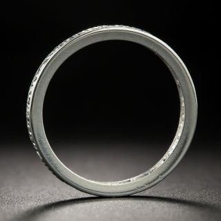Platinum Art Deco Diamond Wedding Band