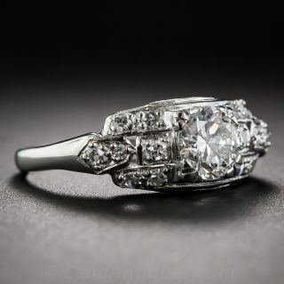 Platinum Art Deco Engagement Ring